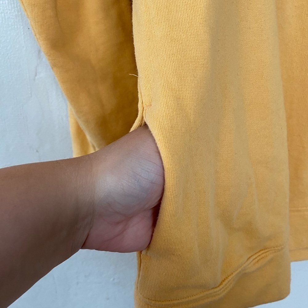 PINK Victoria’s Secret Yellow Quarter Zip Hoodie Sweatshirt Women’s Size XS - Picture 10 of 11